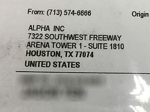Shipping Label on FedEx Box
